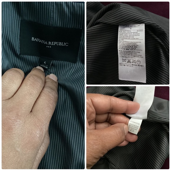 SOLD! Banana Republic Double Breasted Plum Wool Blend Military Jacket - Picture 11 of 13